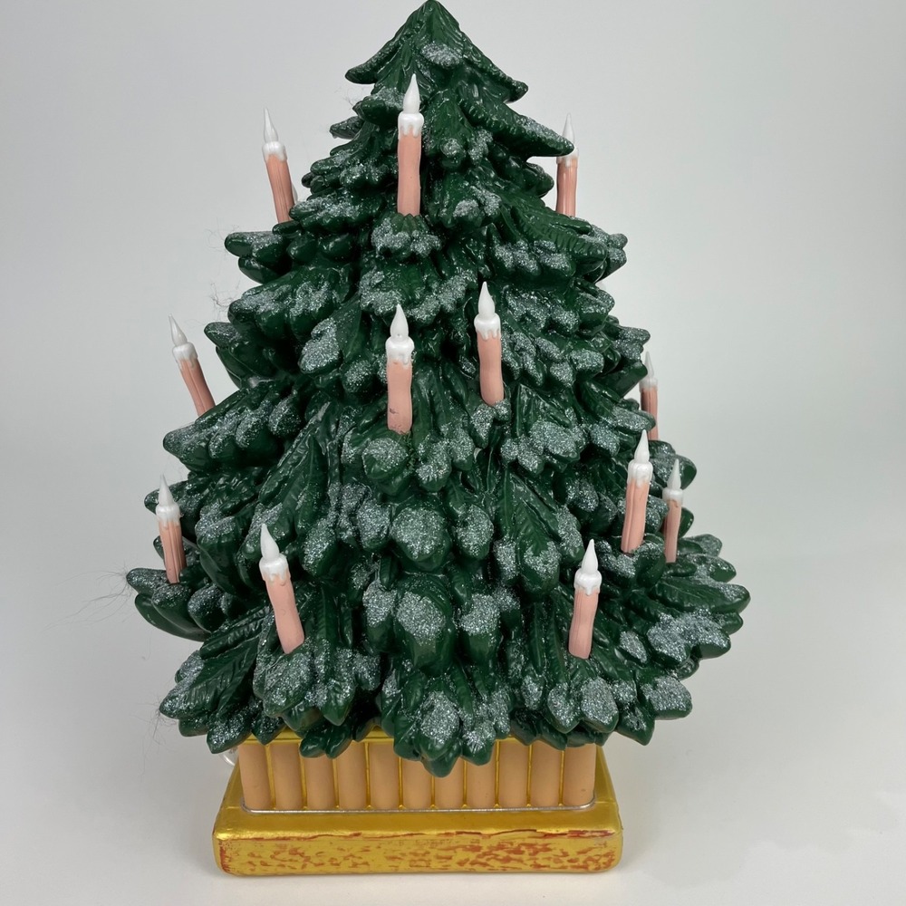 John Derian Christmas Tree 14" Vinyl Blow Mold Battery-Operated Lit Target